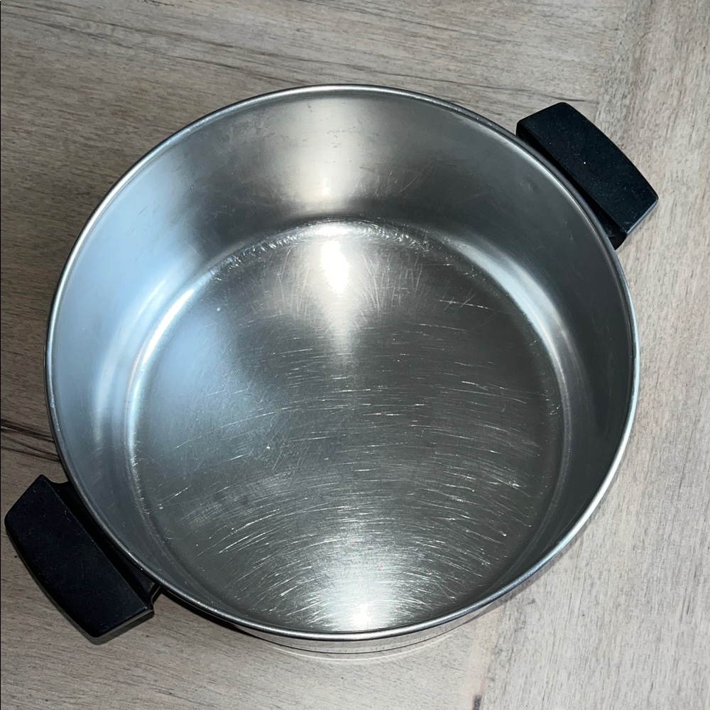 Premium Stainless Steel Pot with Black Handles